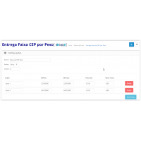 Módulo de Entrega por Faixa de CEP baseado no Total para Opencart